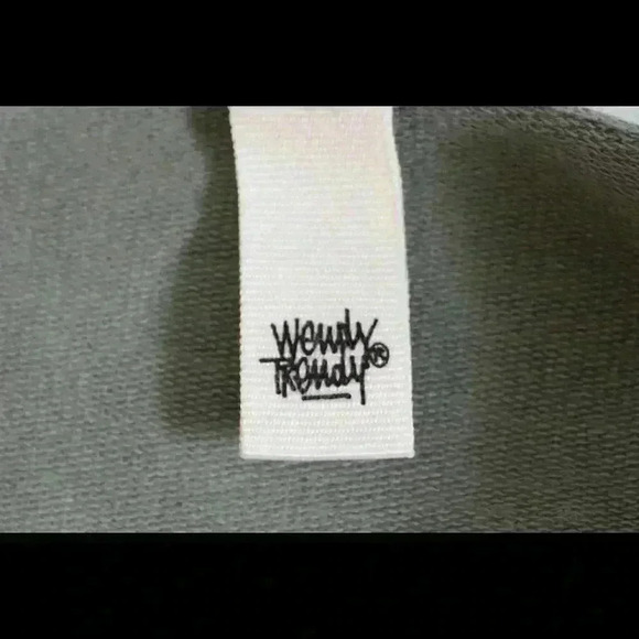 WENDY TRENDY RARE FIND DISTRESSED SWEAT SHIRT COLOR GREEN GRAY SIZE M - Picture 5 of 11